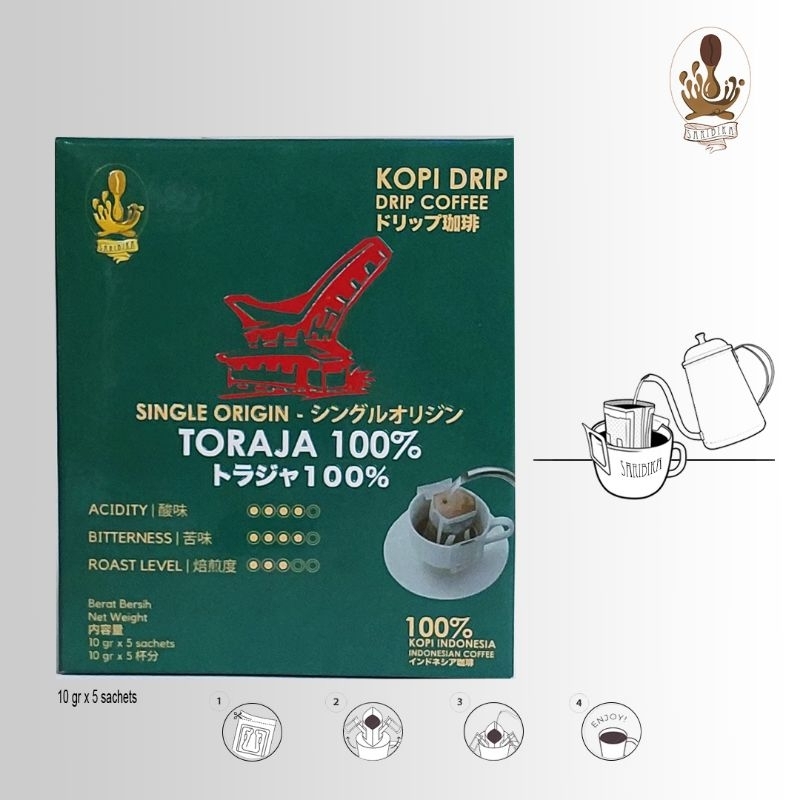 

Saribika Single Origin Toraja 100% Drip Coffee