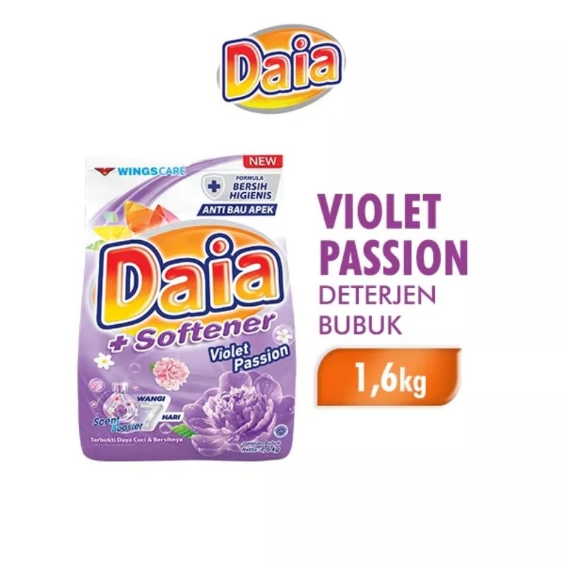 Daia Softener Violet Deterjen bubuk jumbo 1,6 kg