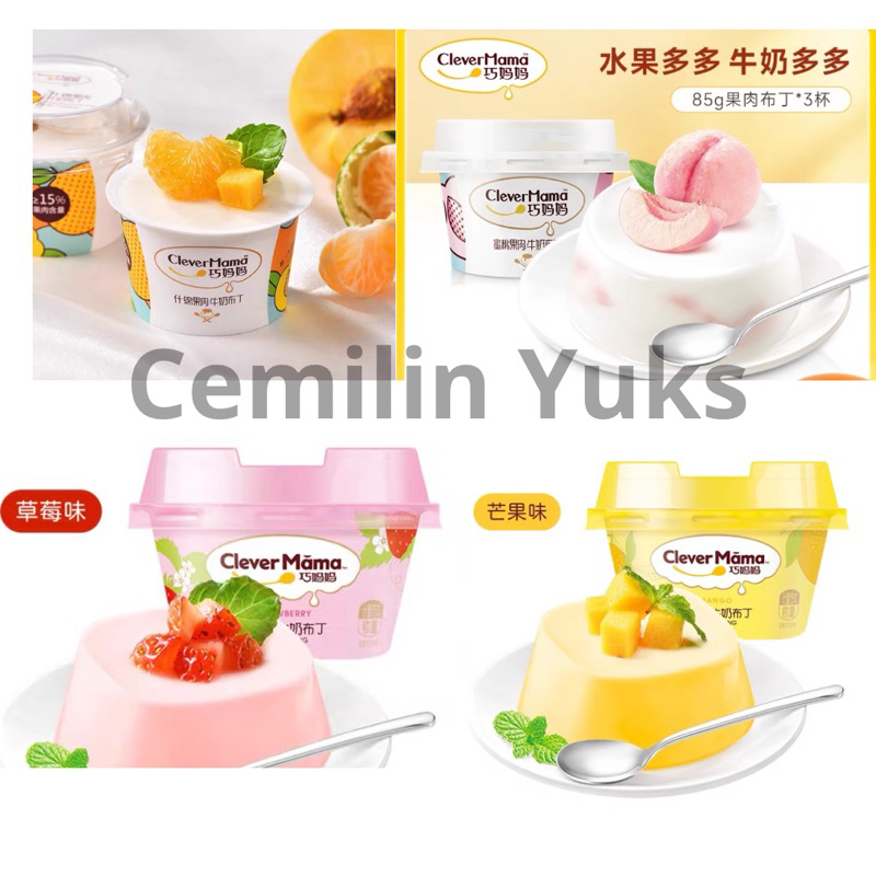 

Clever Mama Pudding 70g-85g Milk Pudding Fruit Plup Milk Pudding