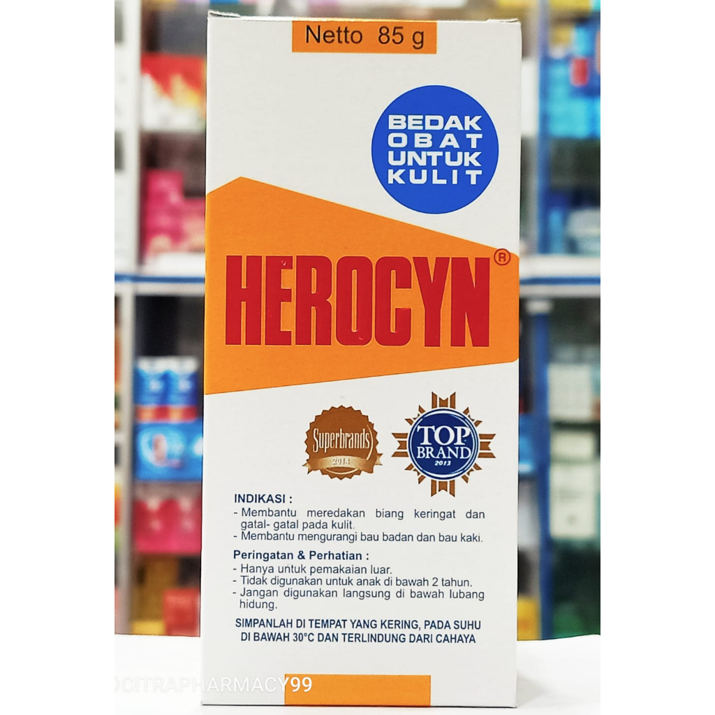 Bedak 𝐇𝐞𝐫𝐨𝐜𝐲𝐧 𝟖𝟓𝐆𝐑 - Mengatasi Gatal-Gatal, Alergi dan Biduran