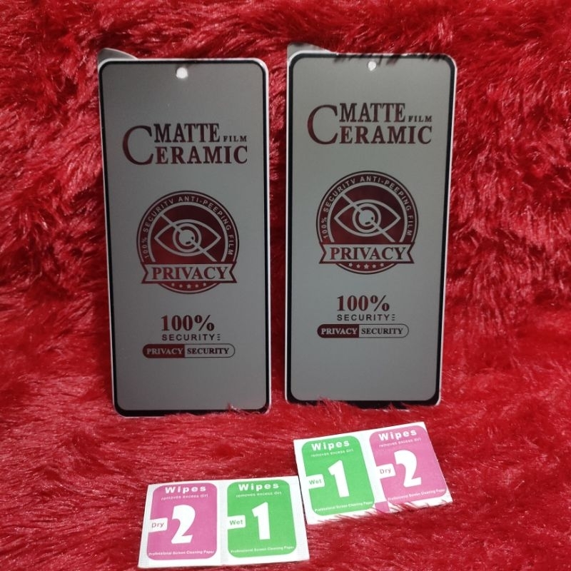 TG Tempered Glass Ceramic Spy Mi Poco M3 Pro Anti Gores Matte Privacy Anti SPY