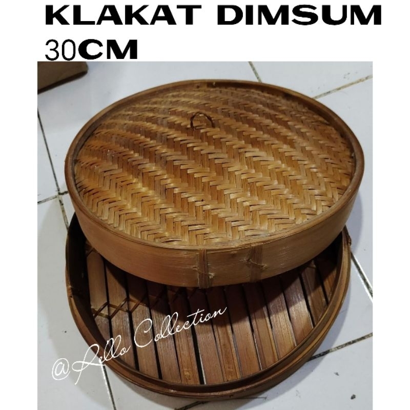 KLAKAT DIMSUM COKLAT BAKAR SET WADAH DAN TUTUP, 30CM