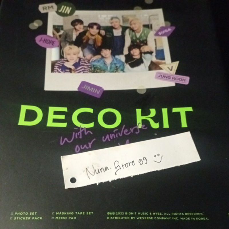 [READY STOCK] OFFICIAL DECO KIT BTS (NOTEBOOK + DECO BOOK + OUTBOX)