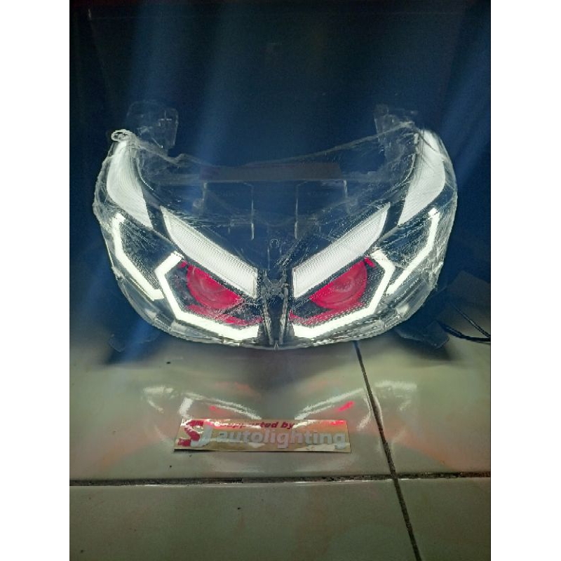 Reflektor Aerox new custom biled projector drl hexa frame