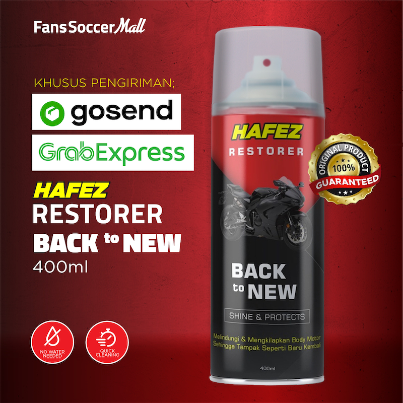HAFEZ RESTORER Pengkilap & Penghitam Bodi Motor - Back to New - 100% ORI (GOJEK/GRAB)