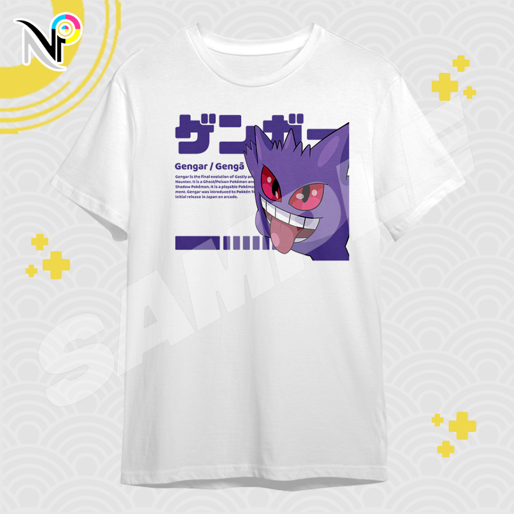 Baju/Kaos/T-Shirt DTF POKEMON GENGAR