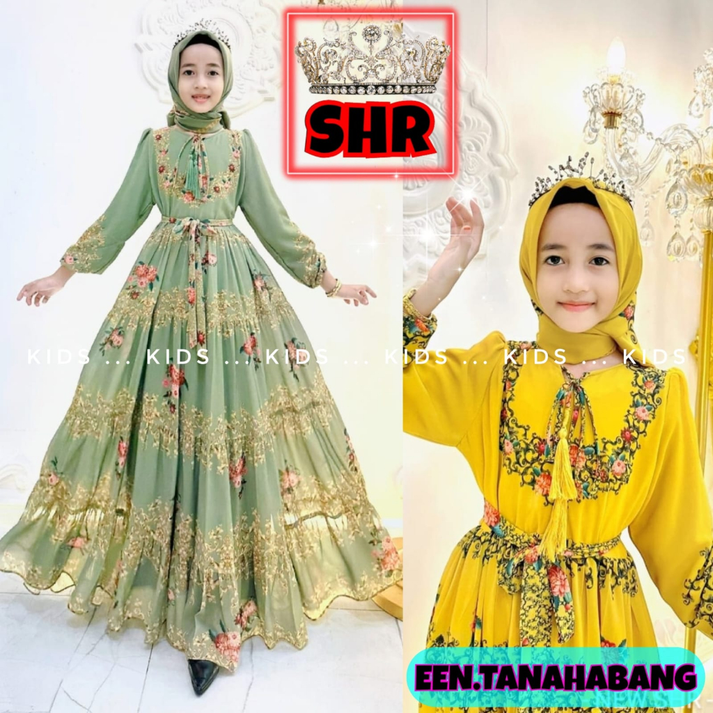 " NEW " MAXI DRESS CERUTY FULL FURING BY.SHR KIDS