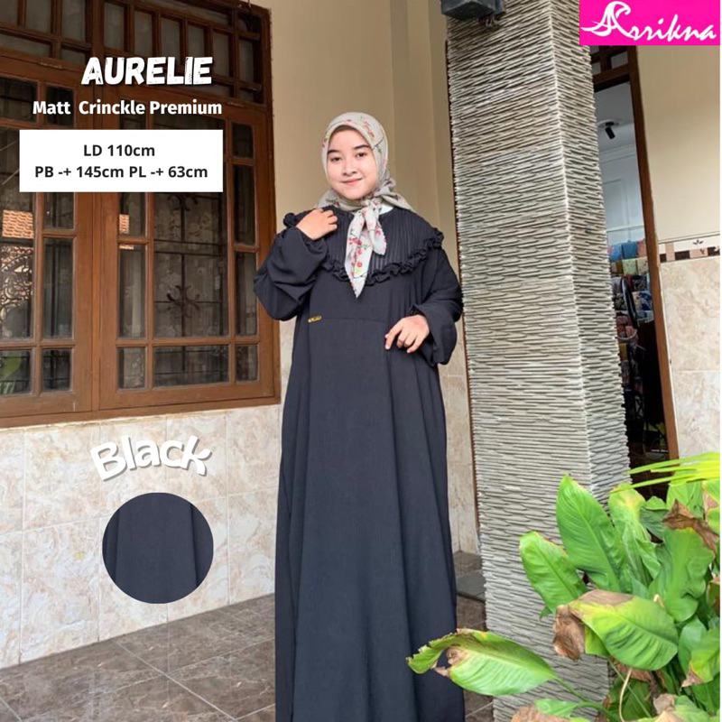 AURELIE DRESS GAMIS WANITA CRINKLE PREMIUM