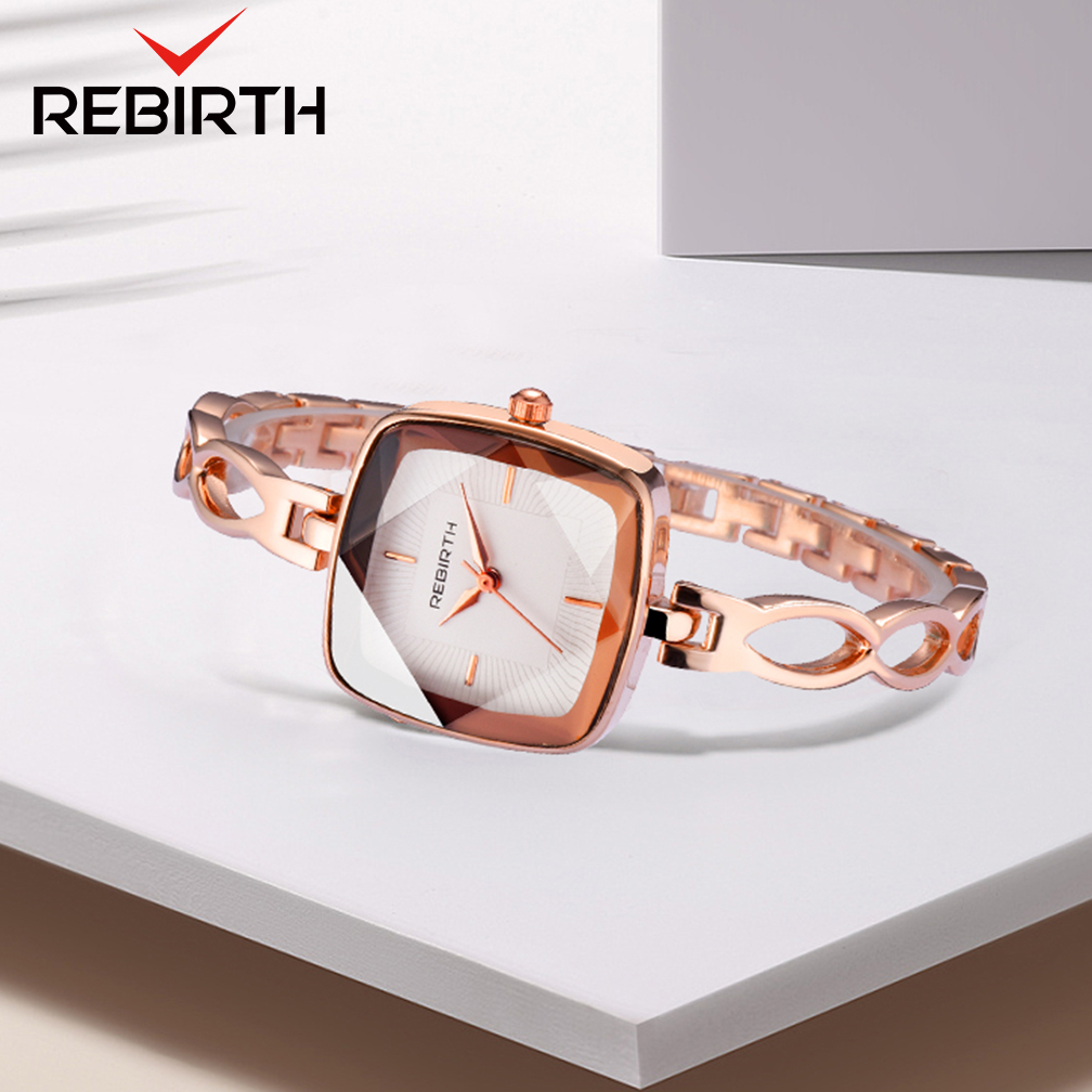 REBIRTH Jam Tangan Wanita Anti Air Kecil Rantai Original Gelang Jam Kuarsa Jam Wanita Kecil Santai J