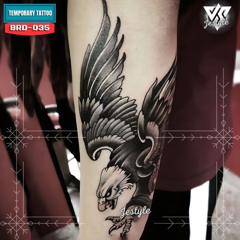 [BRD-035] Tato Temporer Temporary Tattoo Burung Elang