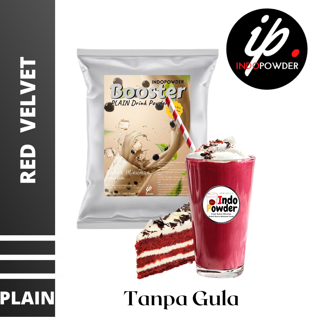 

PLAIN Bubuk Minuman RED VELVET 1Kg - Tanpa Gula 1KG