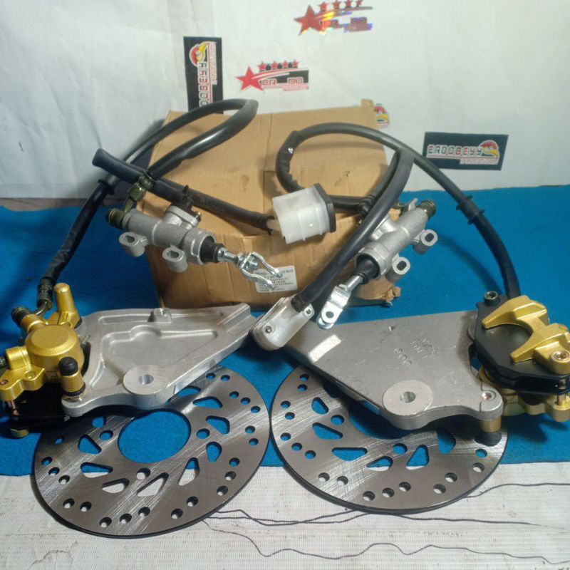 REM CAKRAM BELAKANG ASSY KOMPLIT MASTER REM SET SUPRA X 125 REAR