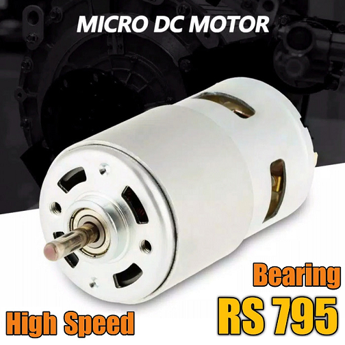 Dc Motor 795 12v 10000 Rpm High Speed Large torque Power Dinamo Mesin Mini Gerinder Gerinda Bor