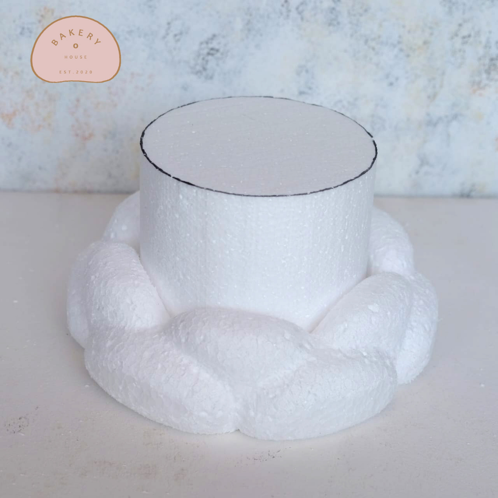AWAN LUBANG TENGAH DEKORASI KUE DUMMY STEYROFOAM / GABUS REPLIKA AWAN HIASAN CAKE ULTAH