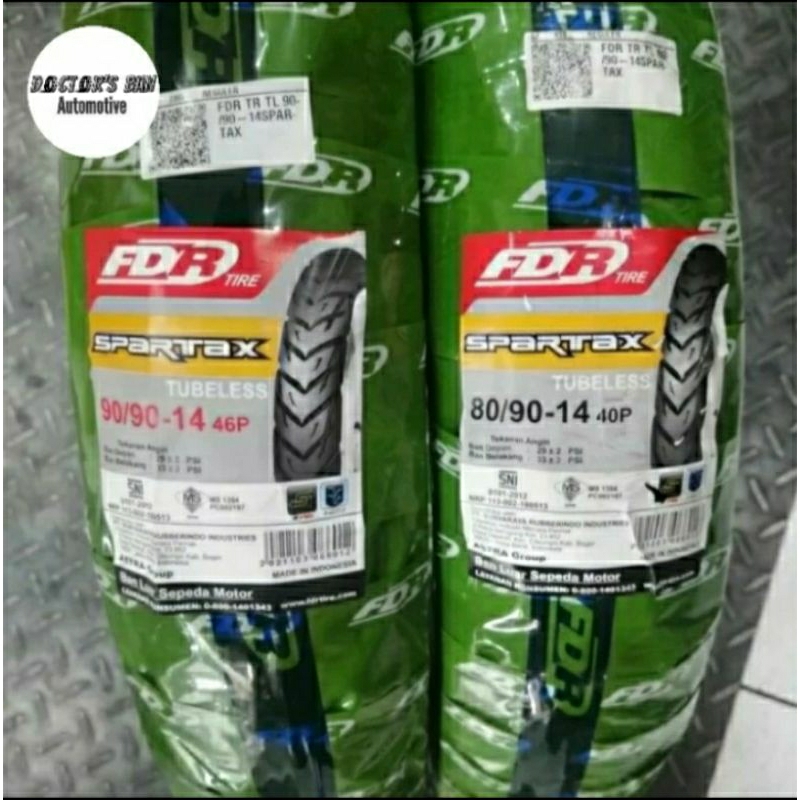 FDR SPARTAX 80/90-14 & 90/90-14 TUBELESS