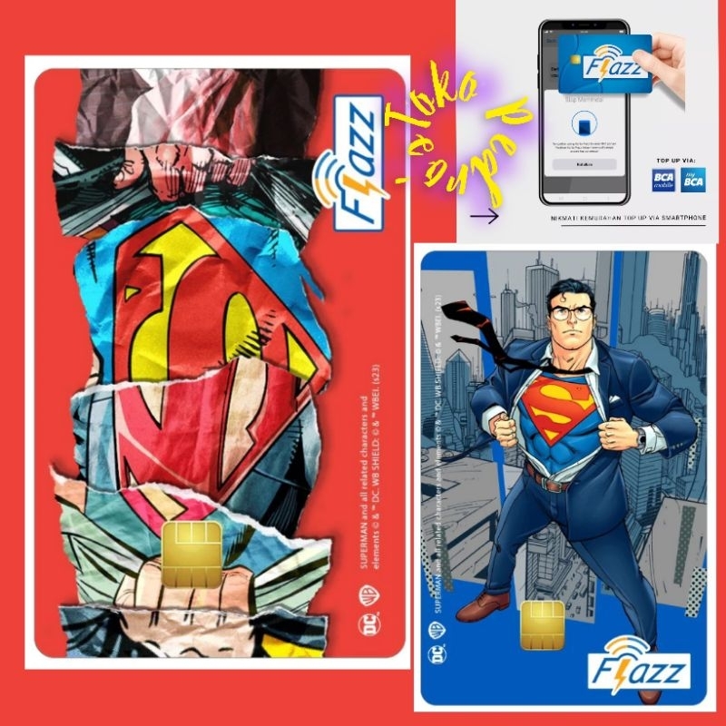 Flazz BCA Gen 2 SUPERMAN Edition Terbaru SUPPORT NFC ORI /Like eTOLL eMONEY Tapcash or Brizzi