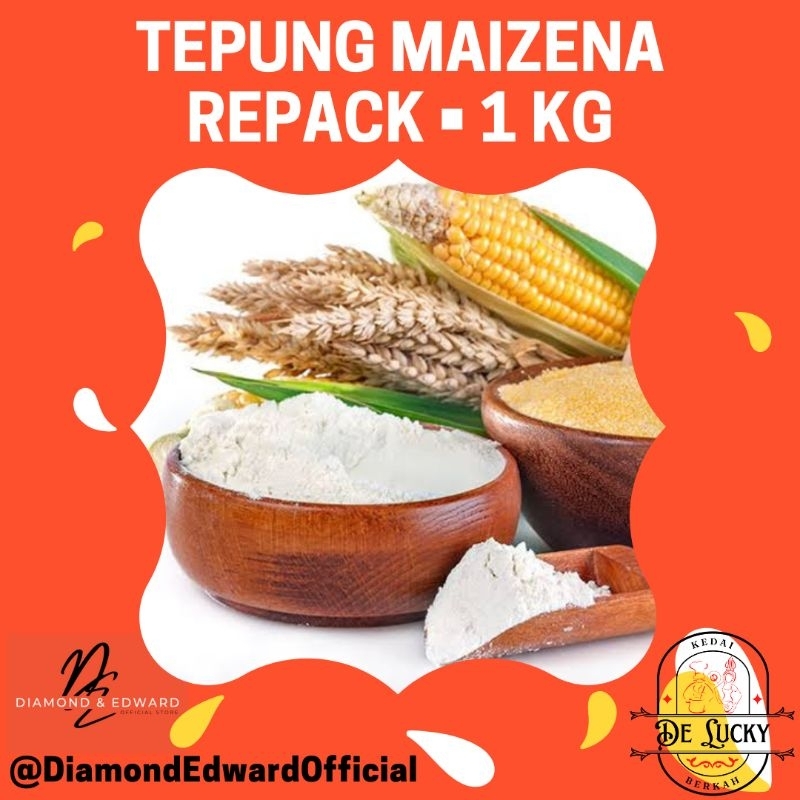 

DE ♡ Tepung Maizena 1kG Repack Merek Maizenaku