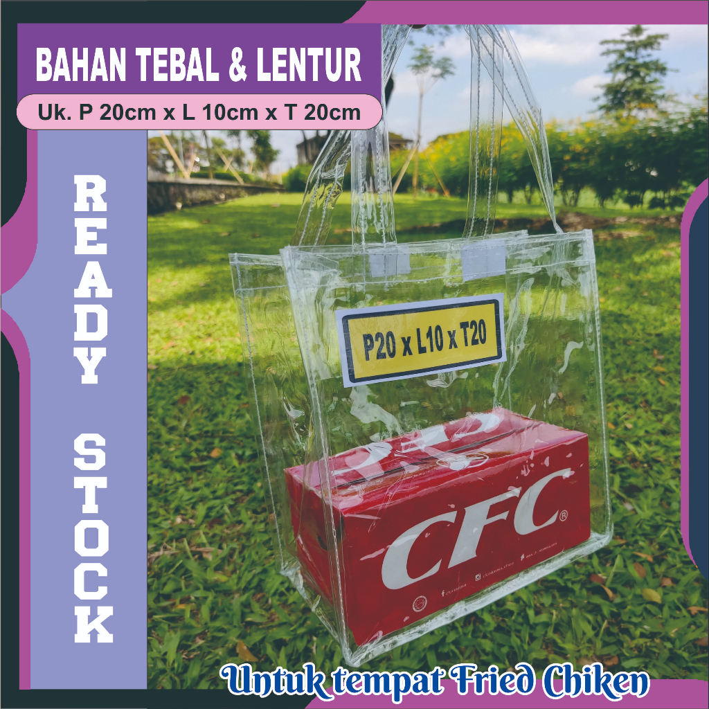 

20x10x20 Tas Ultah Mika Transparan Souvenir Tas Ulang Tahun Hampers Ultah Anak Goody bag