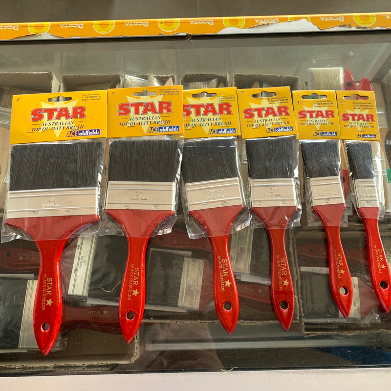 

ACE STAR BRUSH | KUAS HITAM STAR CAT MINYAK STAR BERBAGAI UKURAN