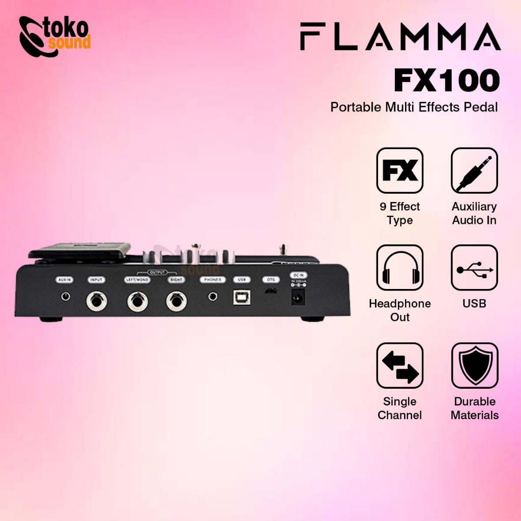 FLAMMA FX100 FX-100 Portable Multi Effects Pedal