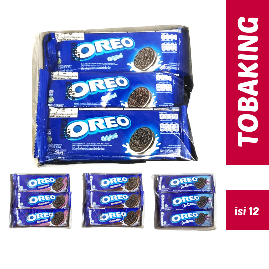 

Biskuit Oreo Box isi 12 sachet Original Strawberry Cokelat Ice Cream