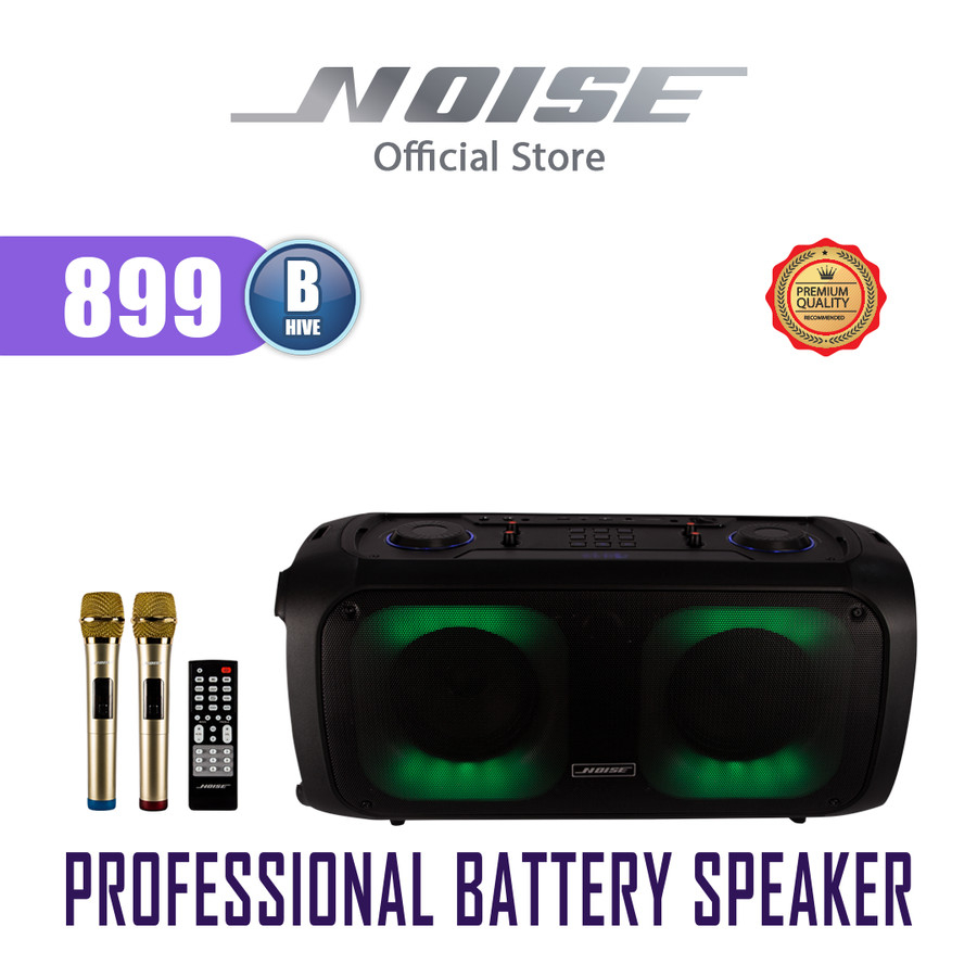 Speaker Portable Noise 899 B HIVE 8 inch Double Bluetooth 2Mic Handle