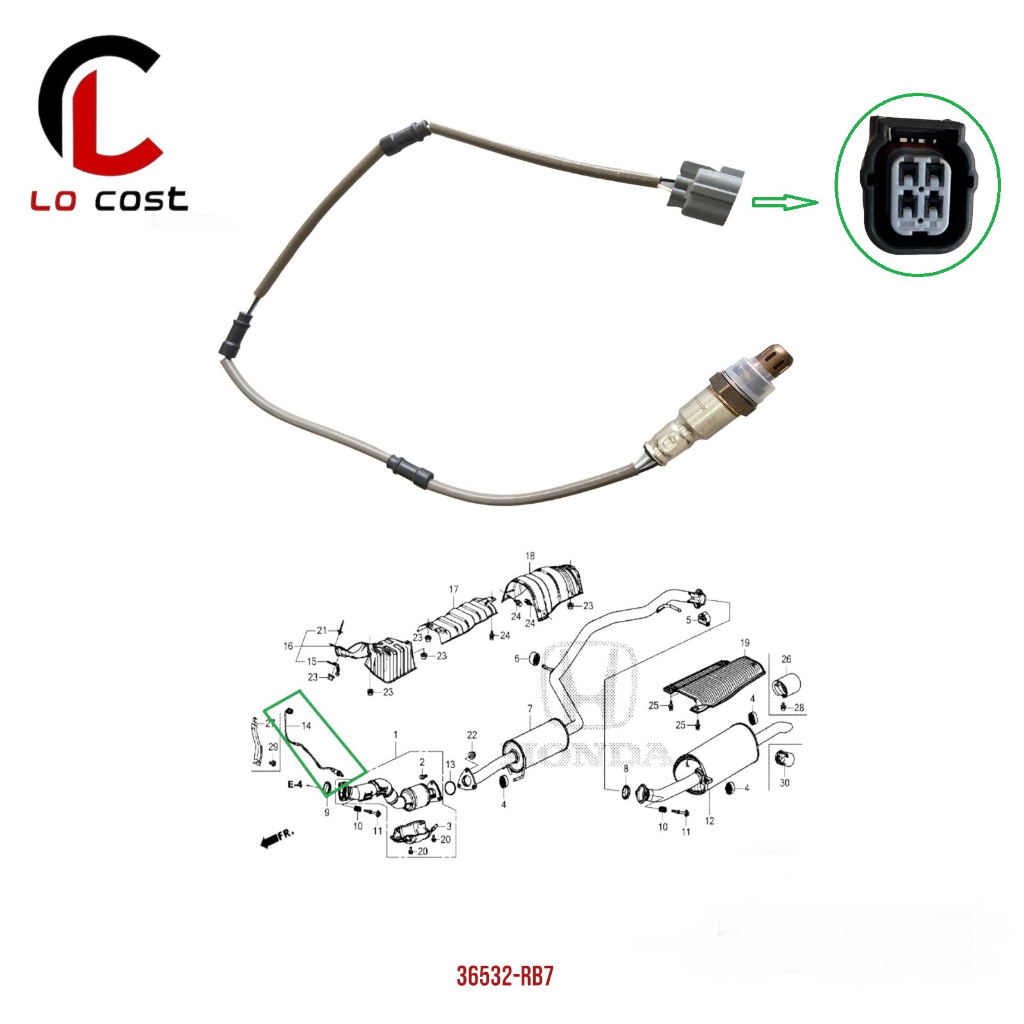 sensor oksigen bawah belakang brio 2012 2013 2014 2015 2016 2017 2018 2019 2020 2021 2022