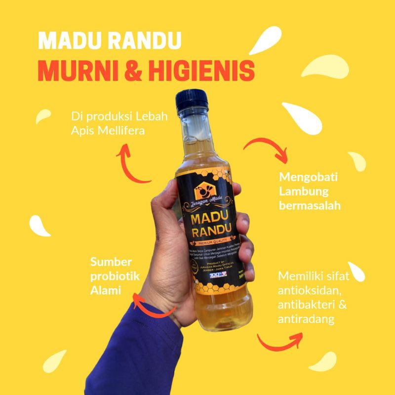 

Madu Asli Murni Randu Raw Honey Apis Mellifera 500 Gram