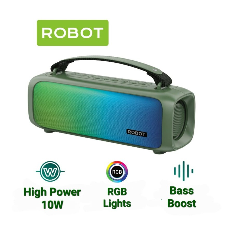 ROBOT RB570 Speaker Bluetooth 5.3 Bass Boost RGB Lights Waterproof IPX5