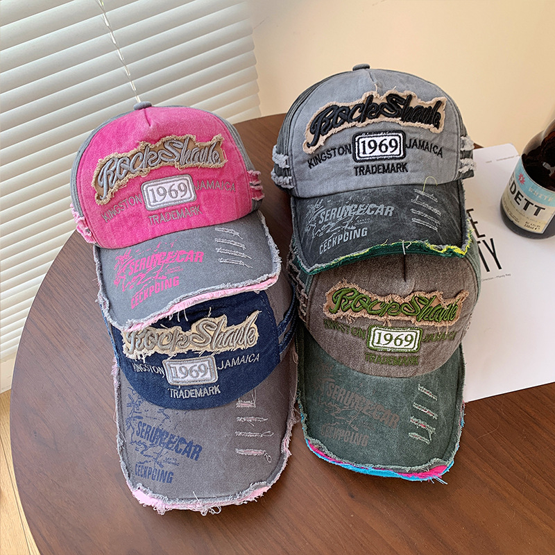 HATSAVENUE - 285 Topi Baseball Unisex Model Wash Pria/Wanita Topi Sobek-Sobek