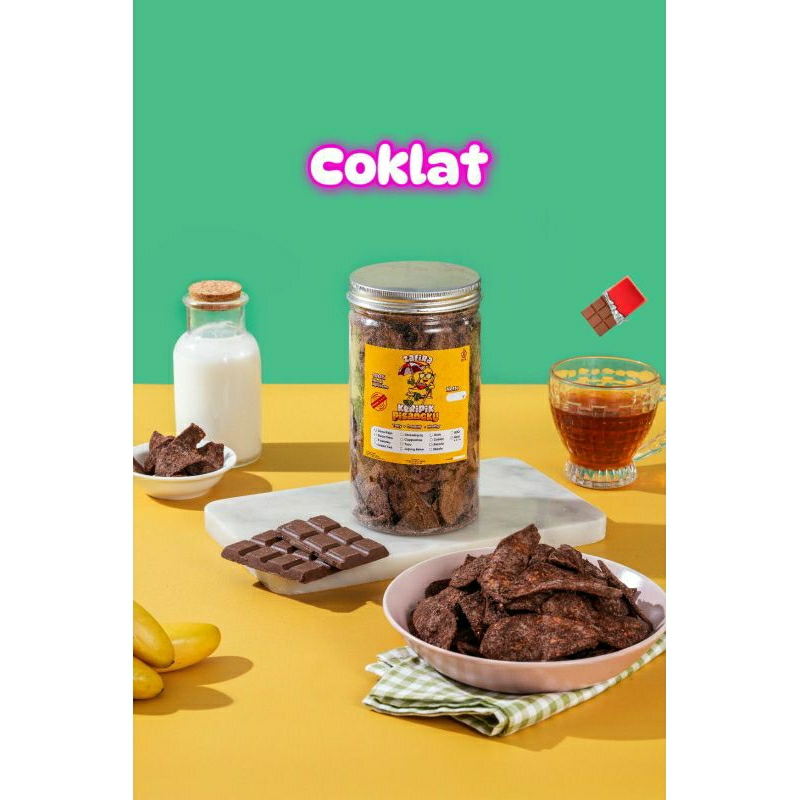 

keripik pisang coklat premium kemasan toples