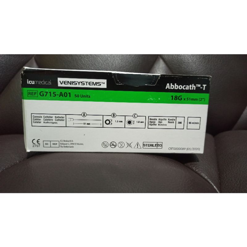 abbocath no 18 - abbocath 18g - catheter abbocath 18g