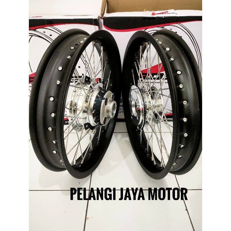 Paketan Velg Jari Megapro Primus/ Gl pro / Gl max / Tromol Set Jari Velg Ukuran 215 X 250 / 17 Siap 