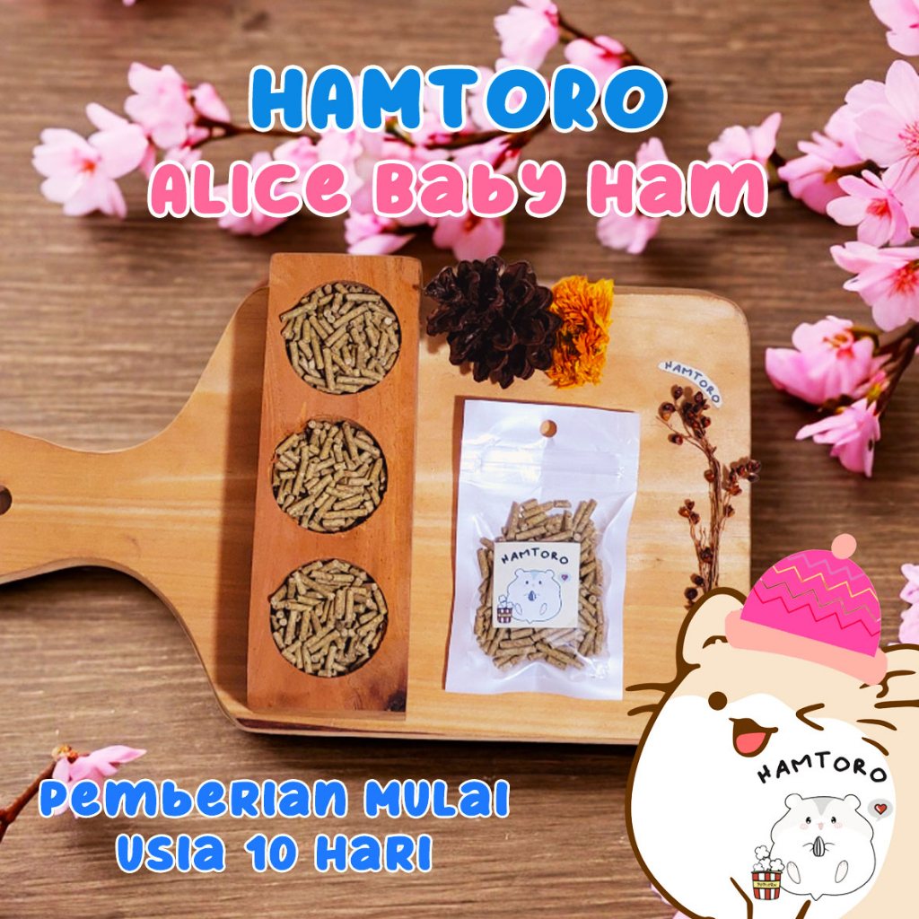 Hamtoro Alice Baby / Makanan Bayi Hamster / Vitamin Hamster Tinggi Nutrisi / Makanan Hamster Tua