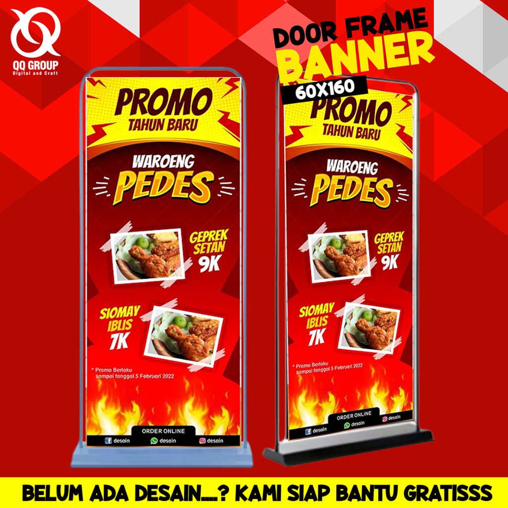 STAND BANNER BANNER BERDIRI DOOR FRAME KOKOH