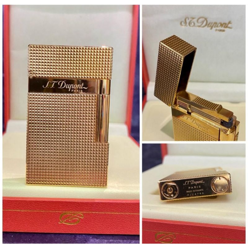 korek St Dupont gold motif