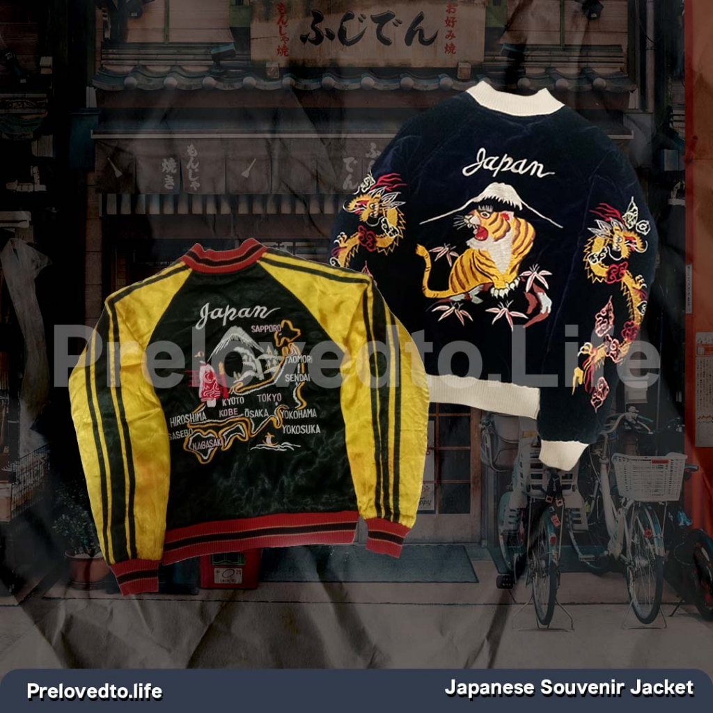 Sukajan Taka Tora x Japan Map Velvet Reversible