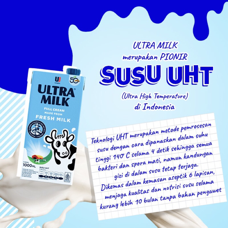 

Ultra Milk Susu UHT Full Cream 1 liter