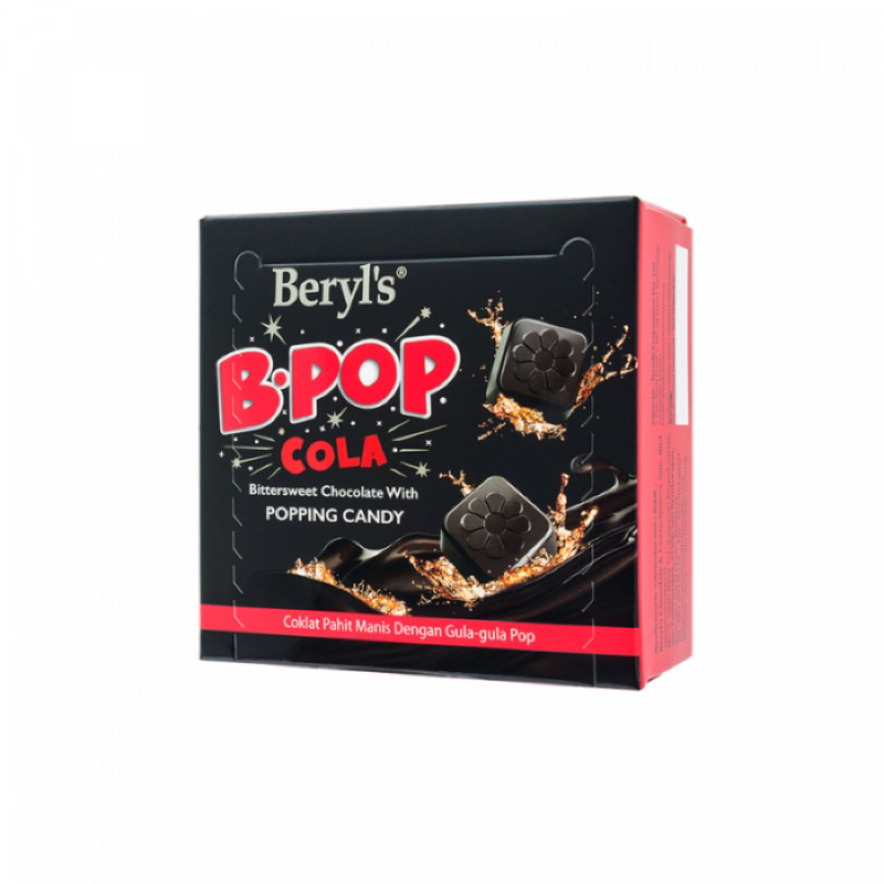 BERYL'S B.POP COLA BITTERSWEET CHOCOLATE WITH POPPING CANDY 60 gram