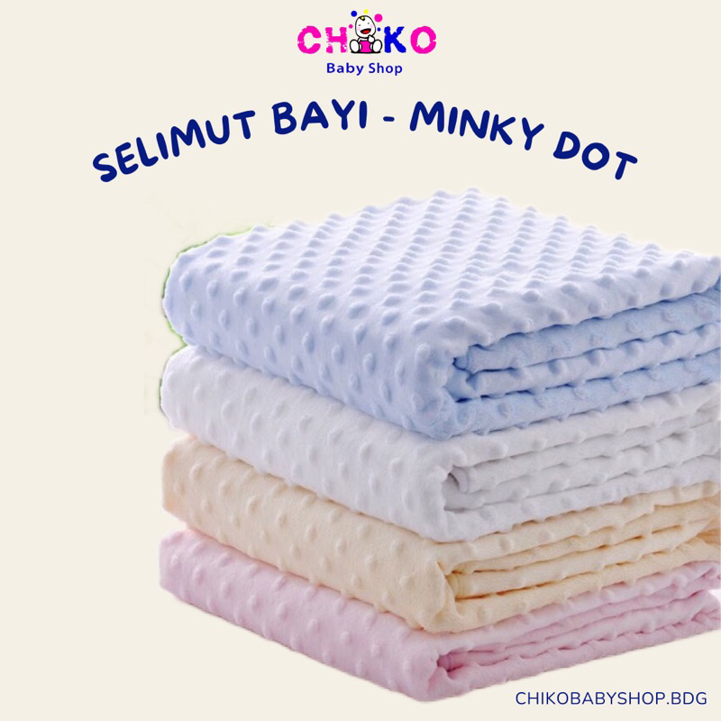 Selimut Bayi Dot Polos Baby Blanket Lembut Nyaman Bagi Bayi