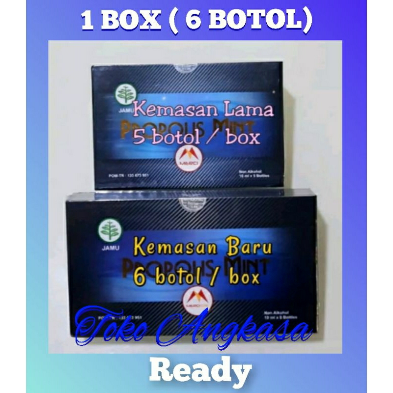 1 Box isi 6 Botol Merci Propolis Brazilian Mint - Merci Propolis