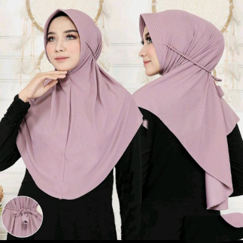 Hijab Bergo Tali Uril/jilbab bergo tali kepang/kerudung terbaru termurah