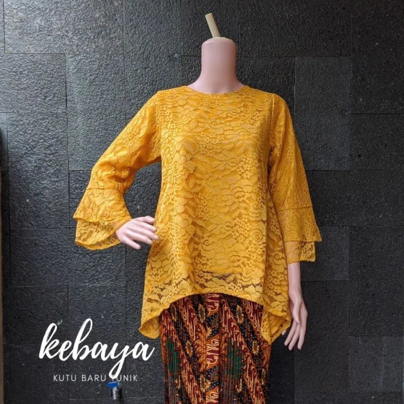 ATASAN AJA  Atasan Kebaya Rinjani Brokat / Kebaya Jumbo Ld 130 cm / Kebaya Rinjani Polos / Kebaya Mo