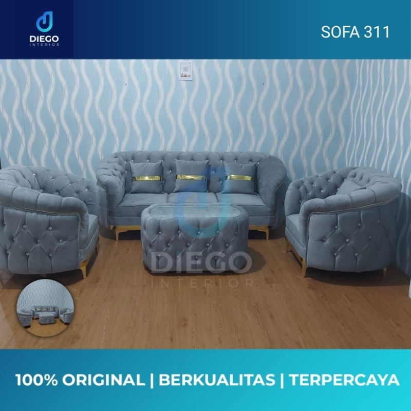 Sofa Sultan Aloha Sofa Minimalis 311 + Meja Sofa Turky Sofa Turki Free Bantal