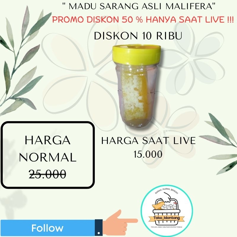 

MADU SARANG ASLI MALIFERA 100 GRAM