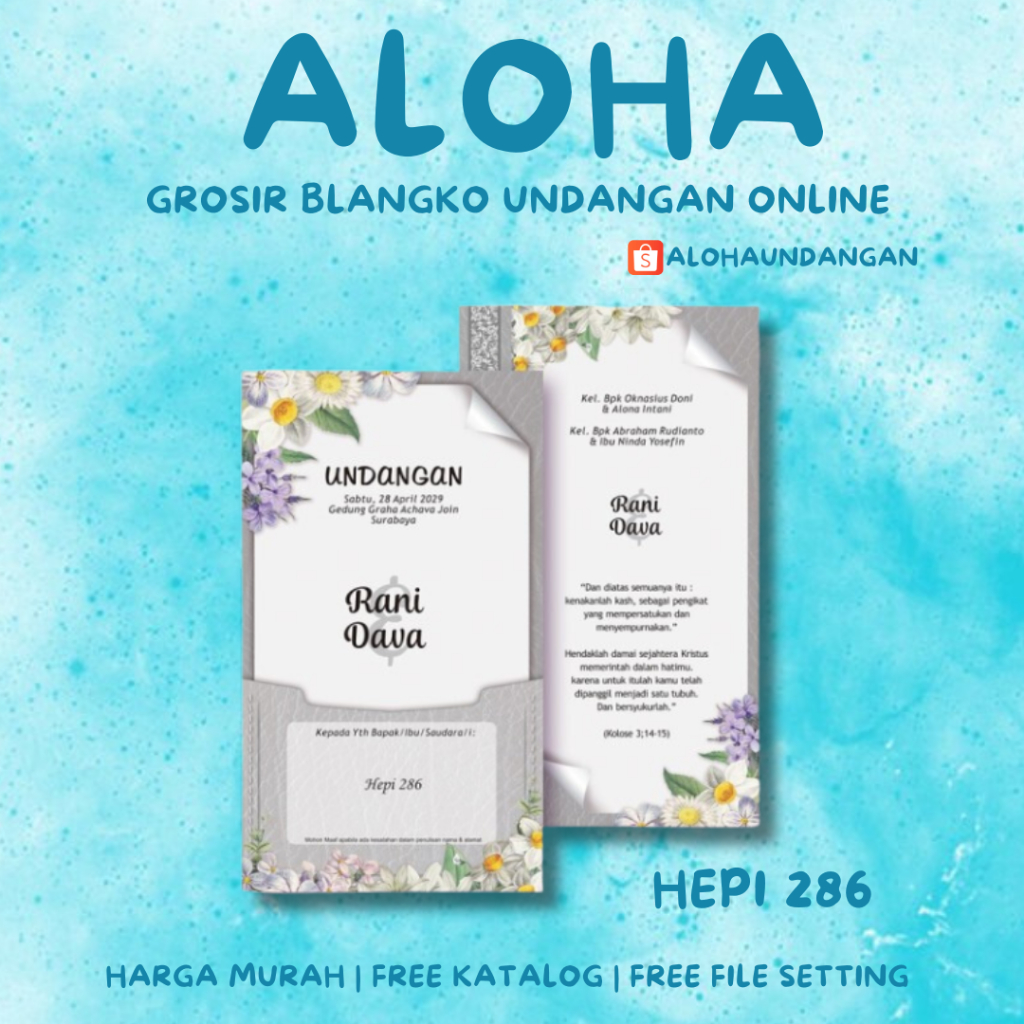 BLANGKO UNDANGAN NIKAH MURAH HEPI 286 | Aloha Undangan