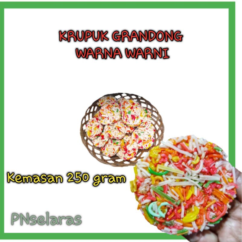 

KERUPUK GERANDONG WARNA WARNI MENTAH RENYAH GURIH MEKAR ASLI MAKANAN KAMPUNG 250 gram