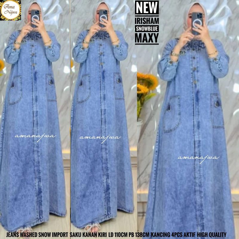 NEW  IRISHAM MAXY SNOWBLUE JEANS SUPER CAKEP ORI AMA NAJWA