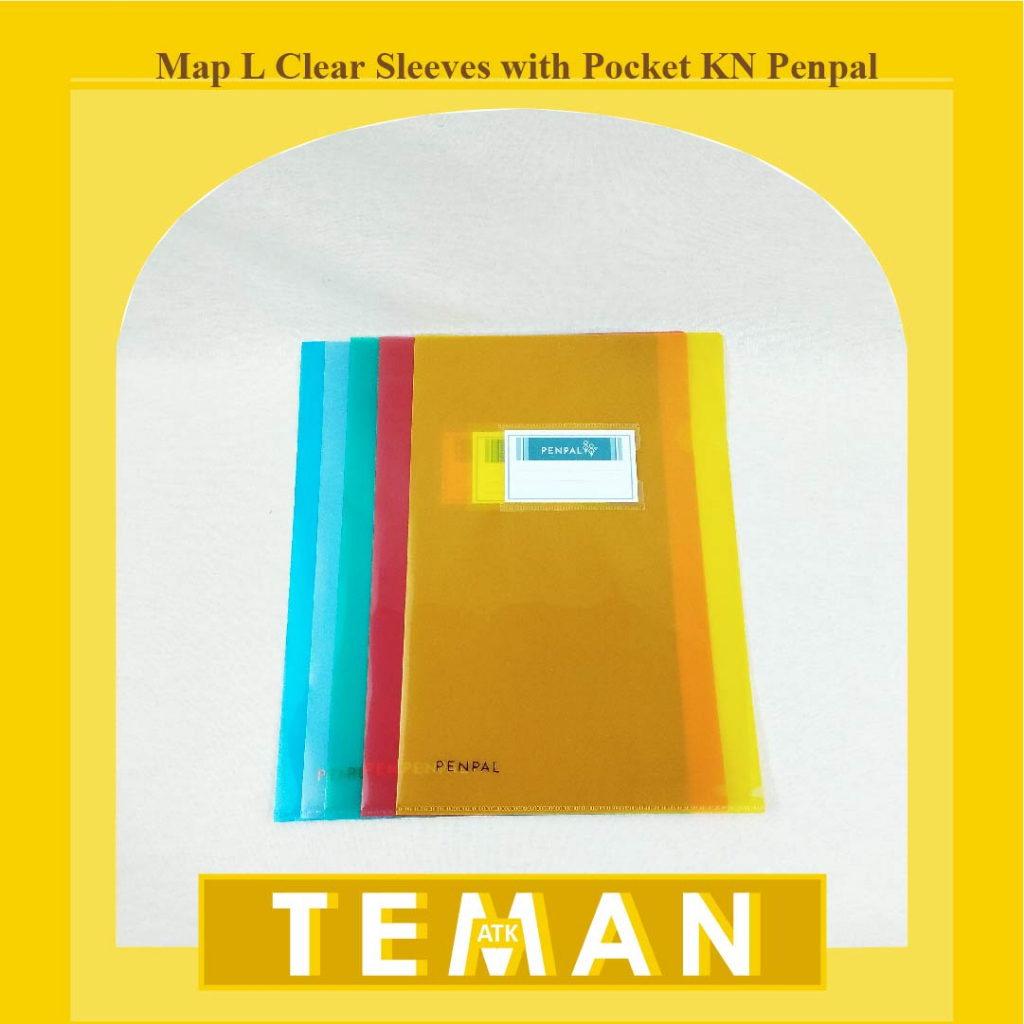 

Map L / Clear Sleeves w Pocket Kartu Nama Folio Penpal - isi 12pcs (PL-600)