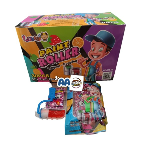 LUVMI PERMEN KERAS PAINT ROLLER  BOX ISI 30